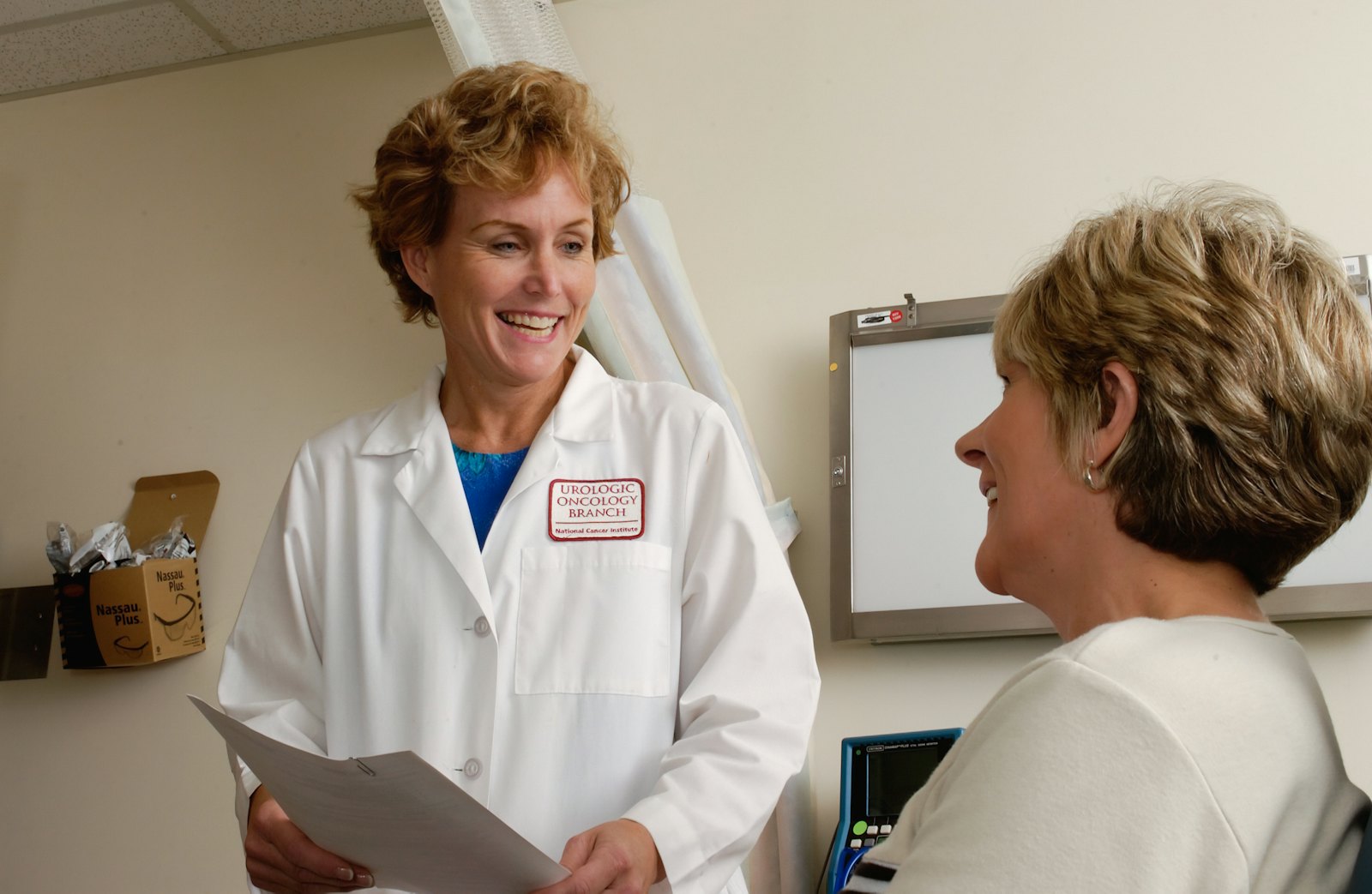 A dietitian reviewing results with a patient during an appointment